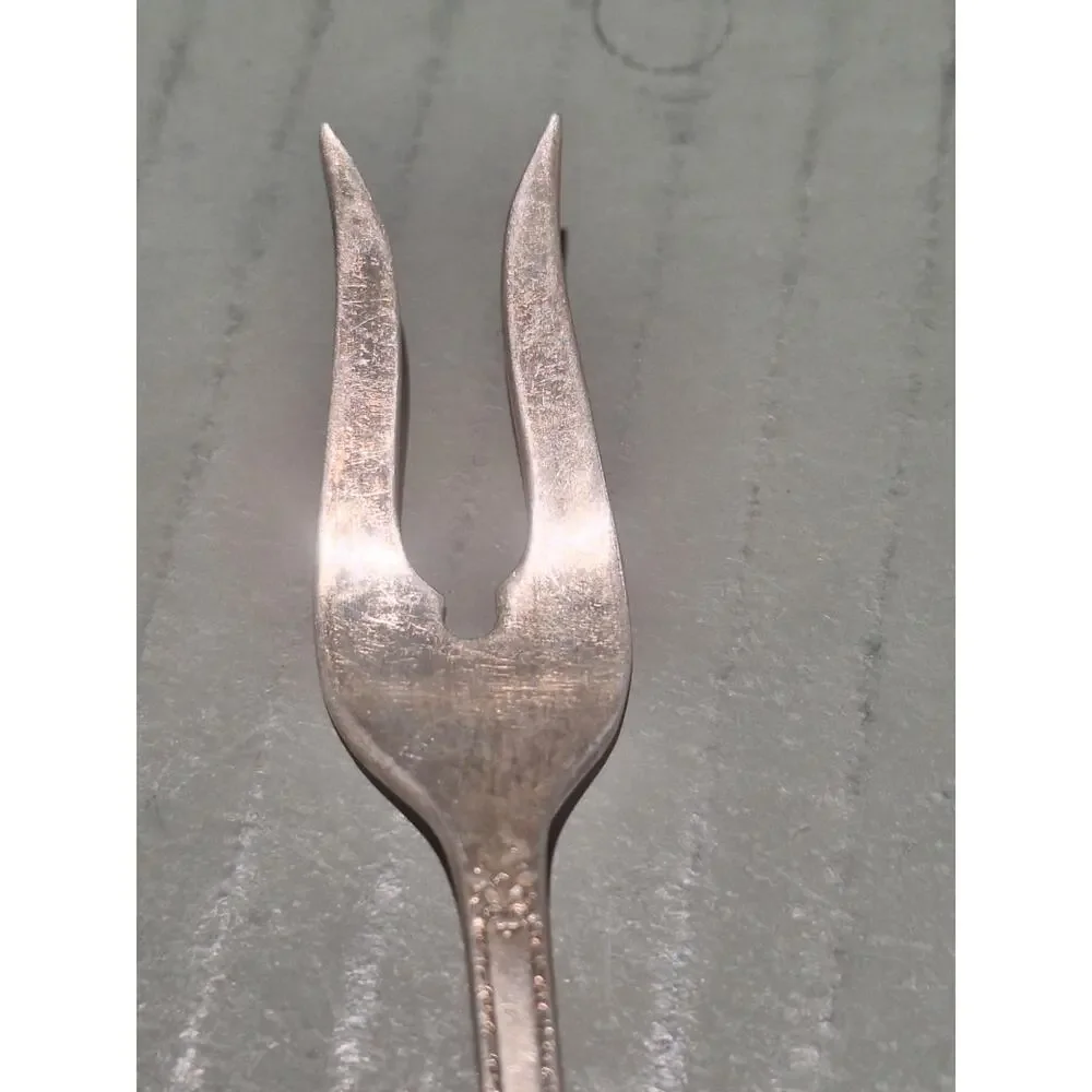1847 Rogers Bros Adoration Silverplate Pickle Fork Pierced Serving Spoon Set